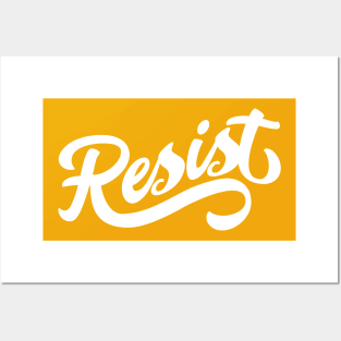 Resist Script Posters and Art